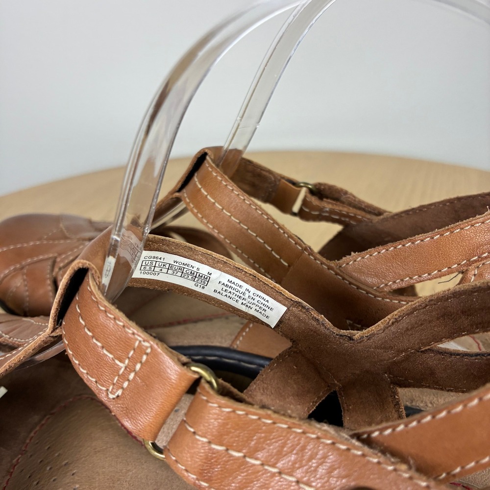 Rockport Cobb Hill Womens Tan Leather Fisherman Sandals Mary Jane Women's 6.5 - Picture 5 of 7